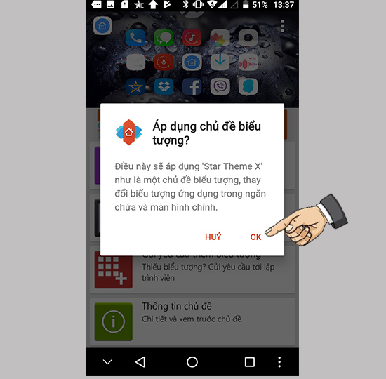 Áp dụng chủ đề mới